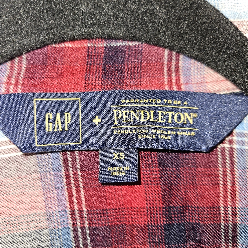 Gap | Pendleton Red Plaid Button Down Shirt Women… - image 5